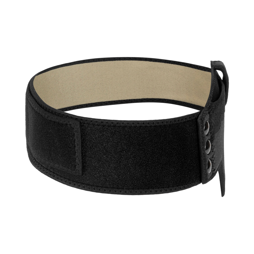 Black Female holster with 3 snaps and hook and loop adjustment