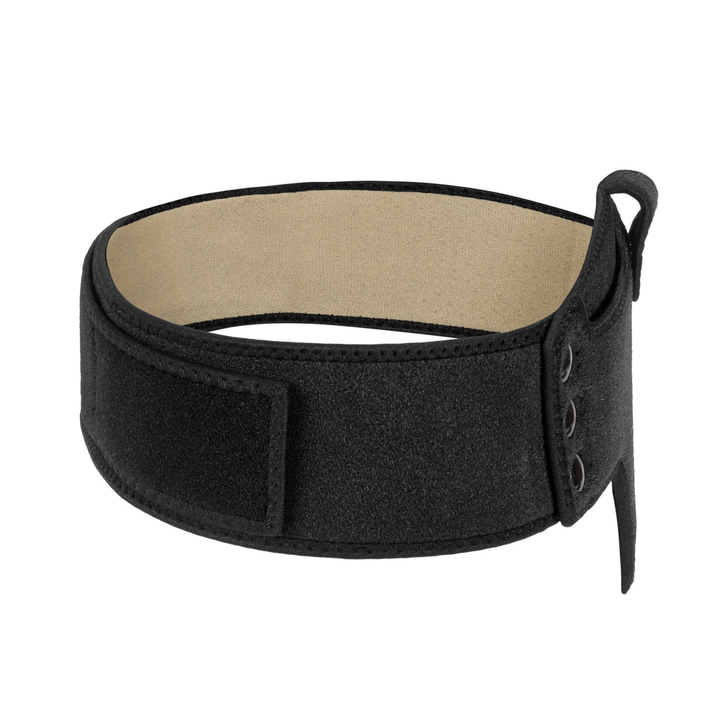 Black belt with beige interior on a white background for concealed carry
